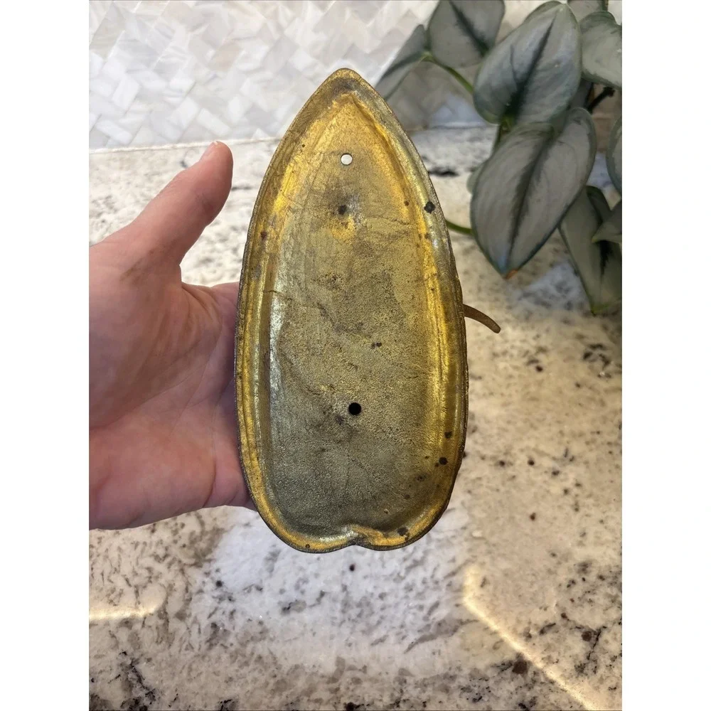 VTG Mid-Century Solid Brass Floral Moroccan‎ Pitcher Carafe Design Door Knocker
